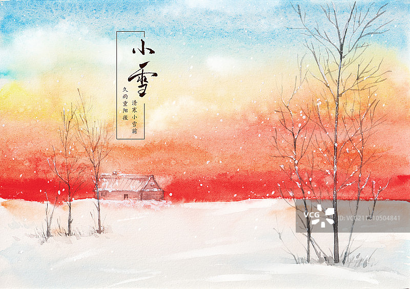 小雪海报图片素材