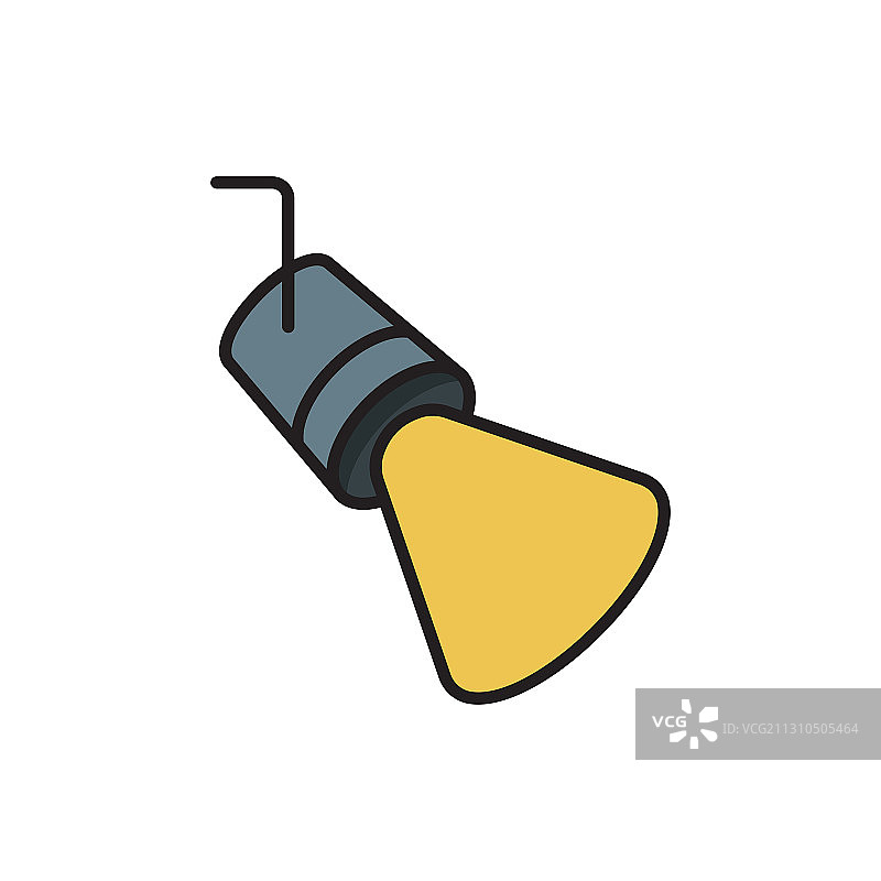 白色背景上的聚光灯图标图片素材