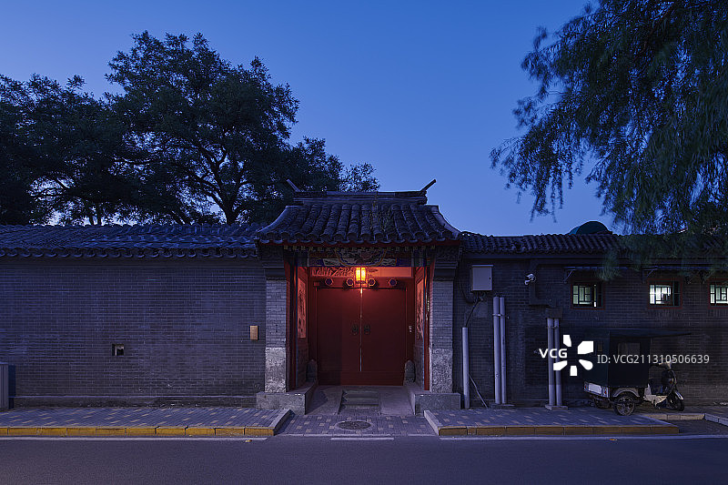北京传统四合院胡同图片素材