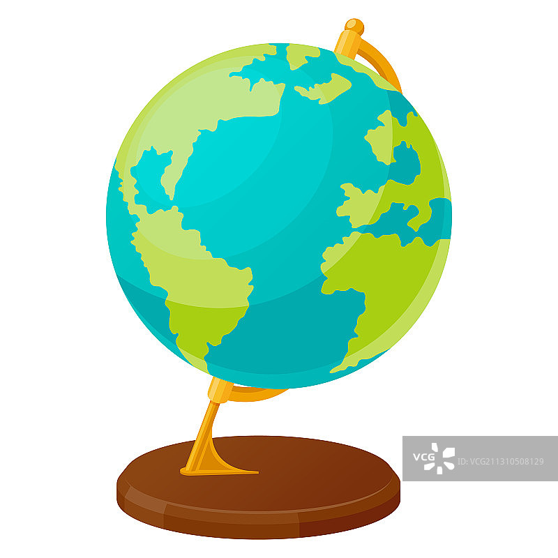 扁平风格的地球模型图片素材