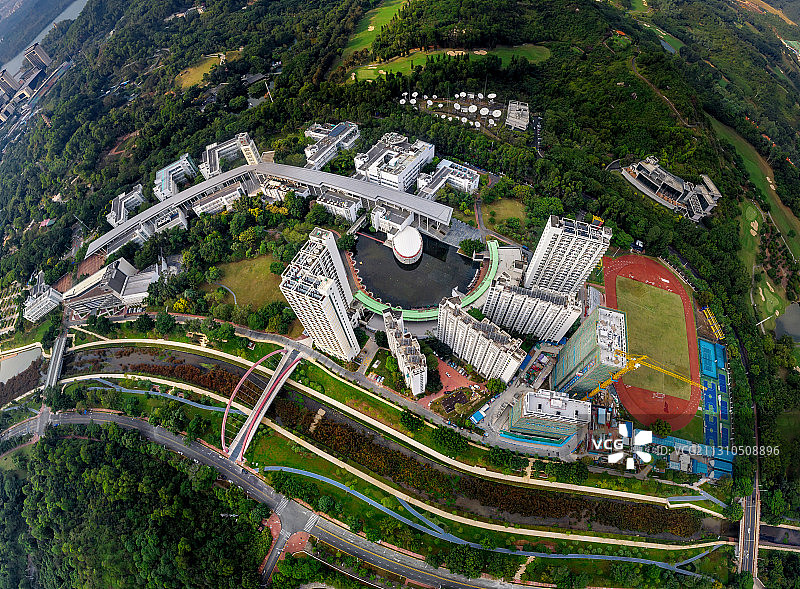 航拍深圳大学城北京大学深圳研究生院图片素材