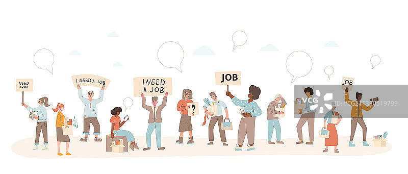 抗议解雇员工图片素材