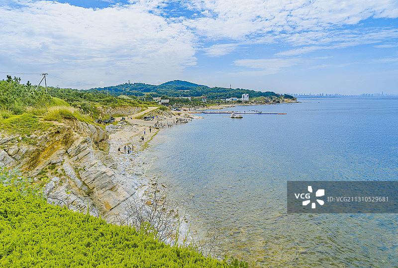 晴天的养马岛海岸图片素材