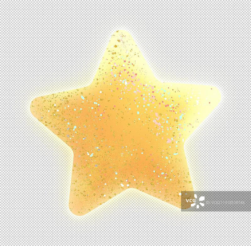 星星在闪闪发光发光元素图片素材