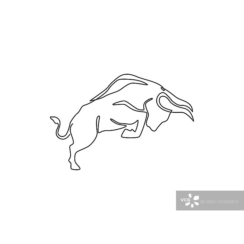 布法罗城市优雅单线画图片素材