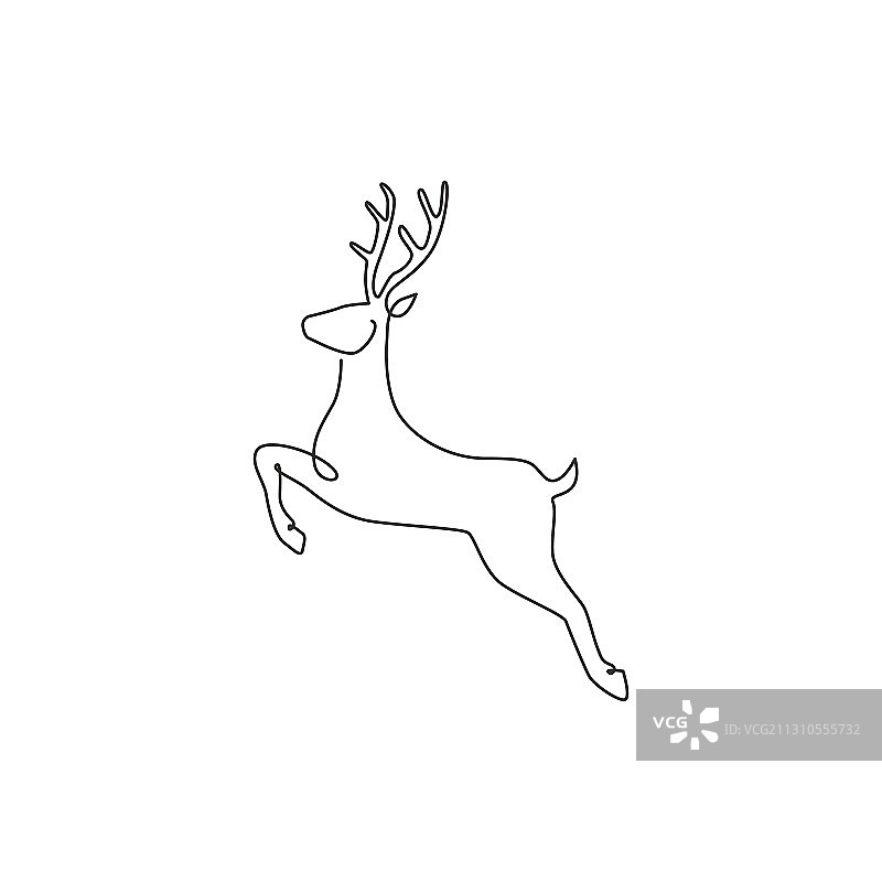 狂野跳跃单线连续画图片素材