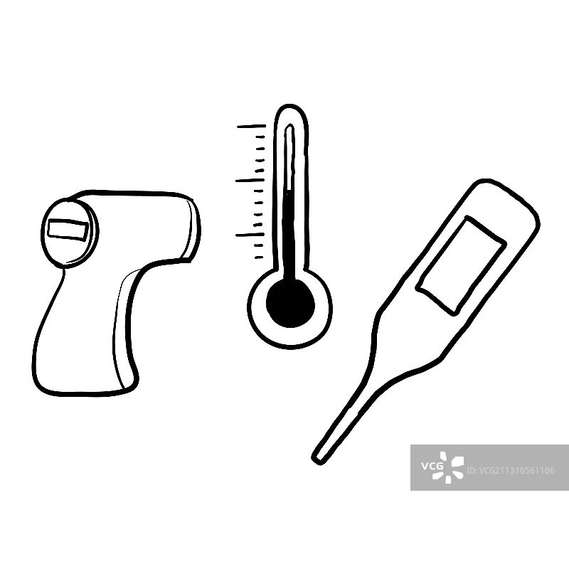 手绘简约温度设置图片素材