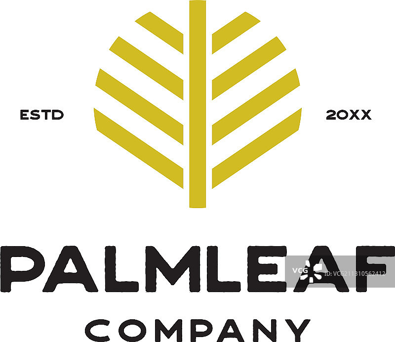 棕榈叶奢华Logo图片素材