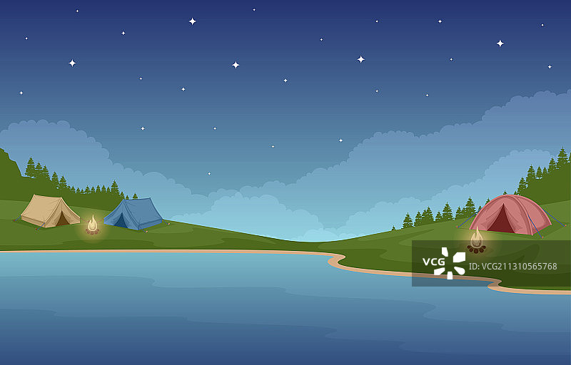 露营探险户外公园湖泊自然图片素材