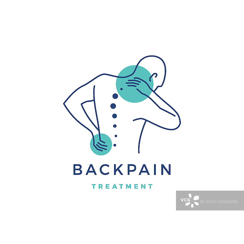 背痛治疗标志图标图片素材