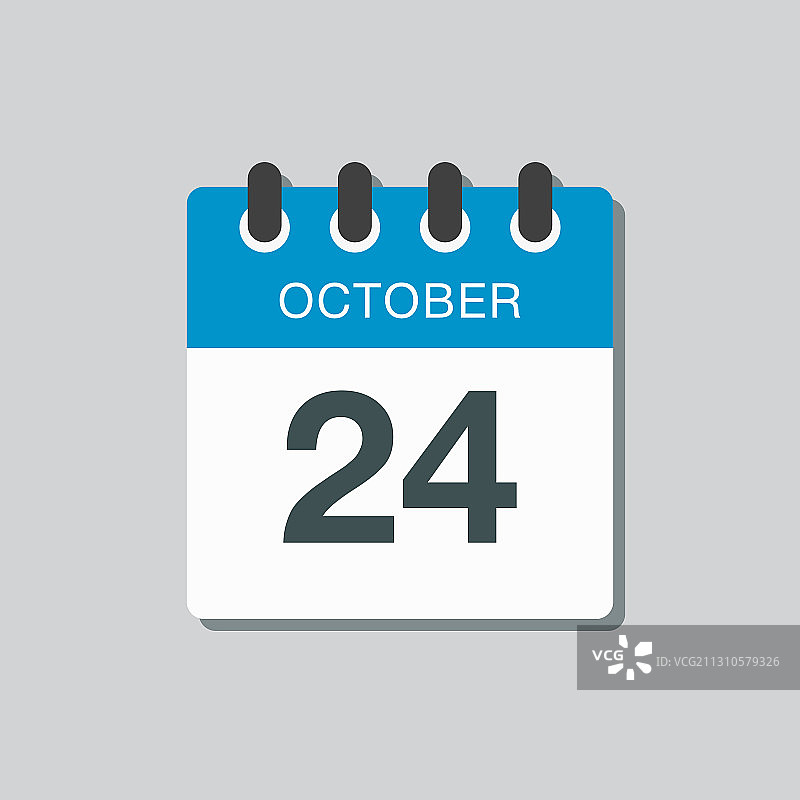 10月24日日历图标模板图片素材