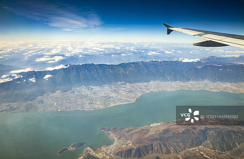 大理洱海航拍图片素材