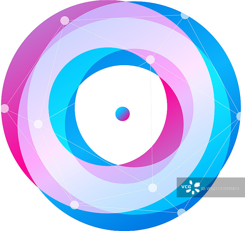 占星抽象紫外线环面logo概念图片素材
