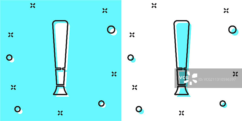 黑色线条棒球棒图标图片素材