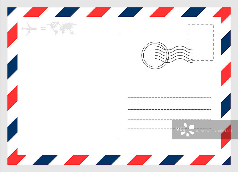 旅行空白明信片图片素材