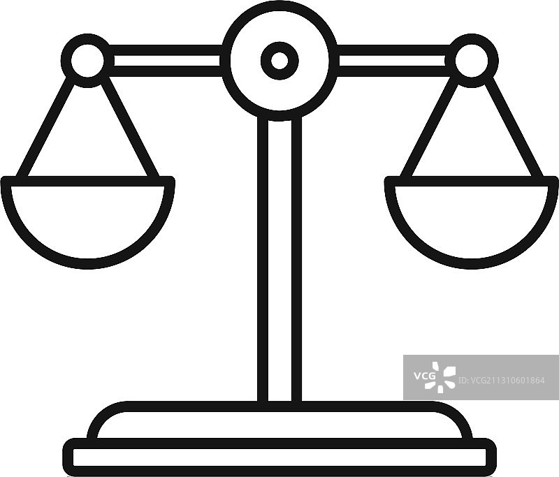 离婚调解平衡图标线稿风格图片素材