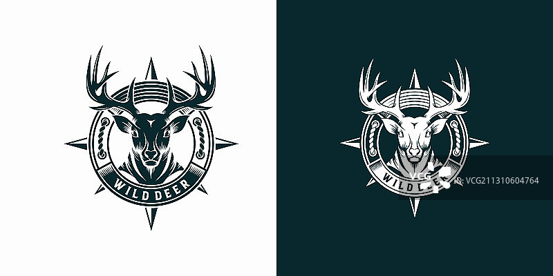 复古野生鹿图片素材