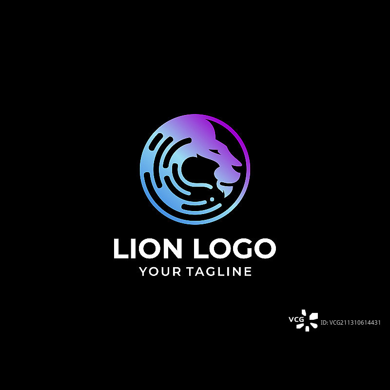 狮子标志设计图片素材
