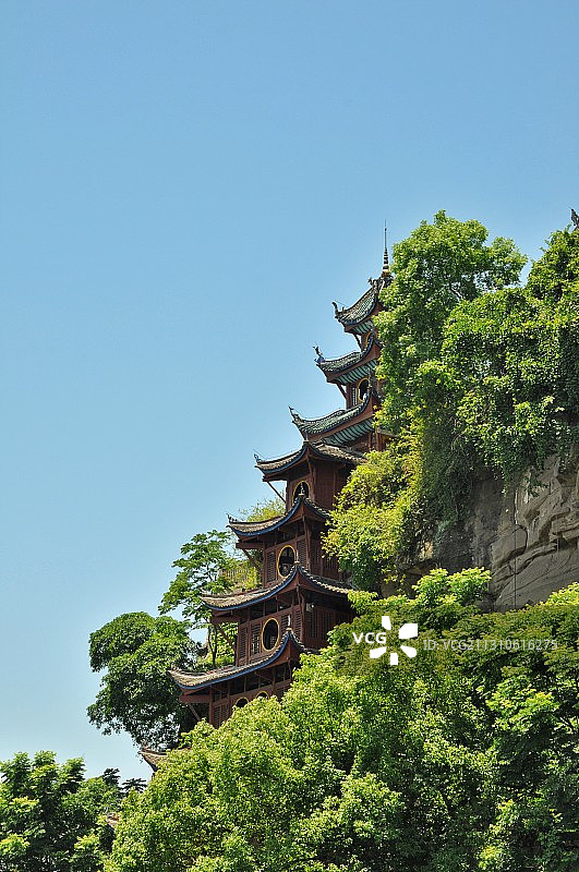 重庆忠县石宝寨 长江上的中国城堡图片素材