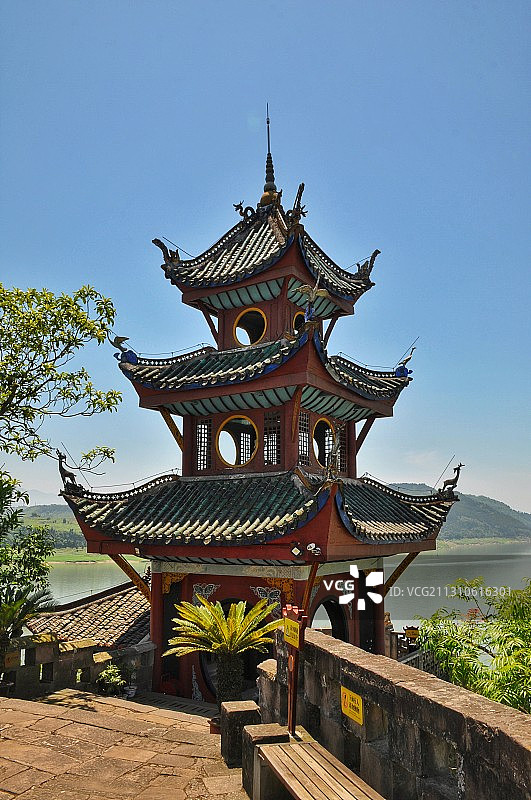 重庆忠县石宝寨 长江上的中国城堡图片素材