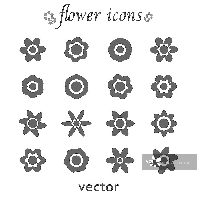 花朵图标集图片素材