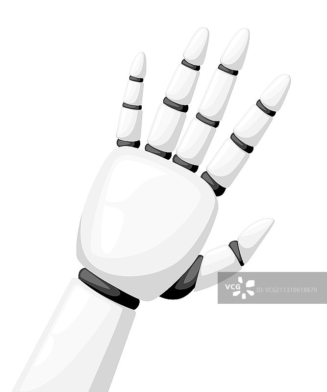 用于假肢的白色机器人手臂图片素材