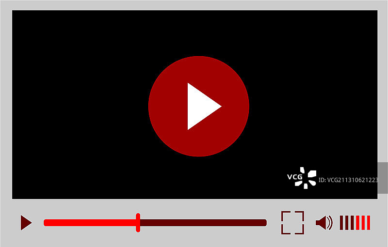 网站设计的视频播放器界面图片素材