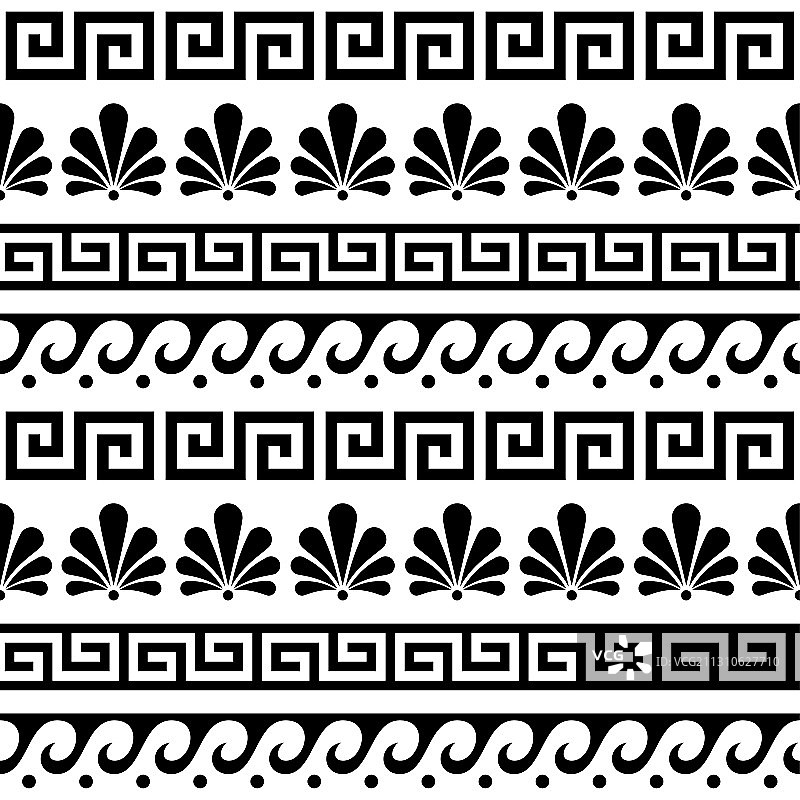 希腊古代无缝图案图片素材