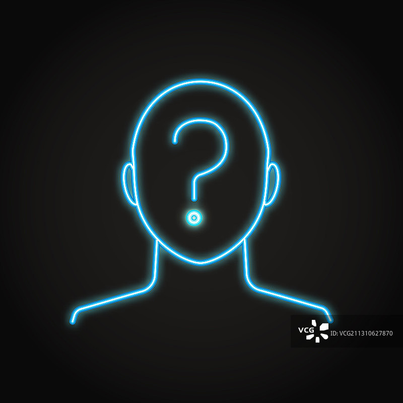 霓虹灯线条风格的匿名概念图标图片素材