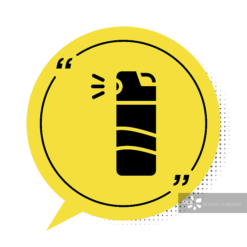 白色背景上孤立的黑胡椒喷雾图标图片素材