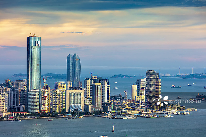 海峡夕照图片素材