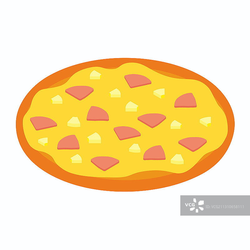 餐厅或披萨店用的夏威夷披萨图片素材