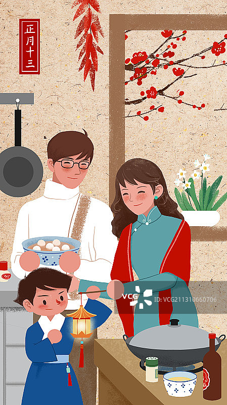 年俗正月初十三图片素材