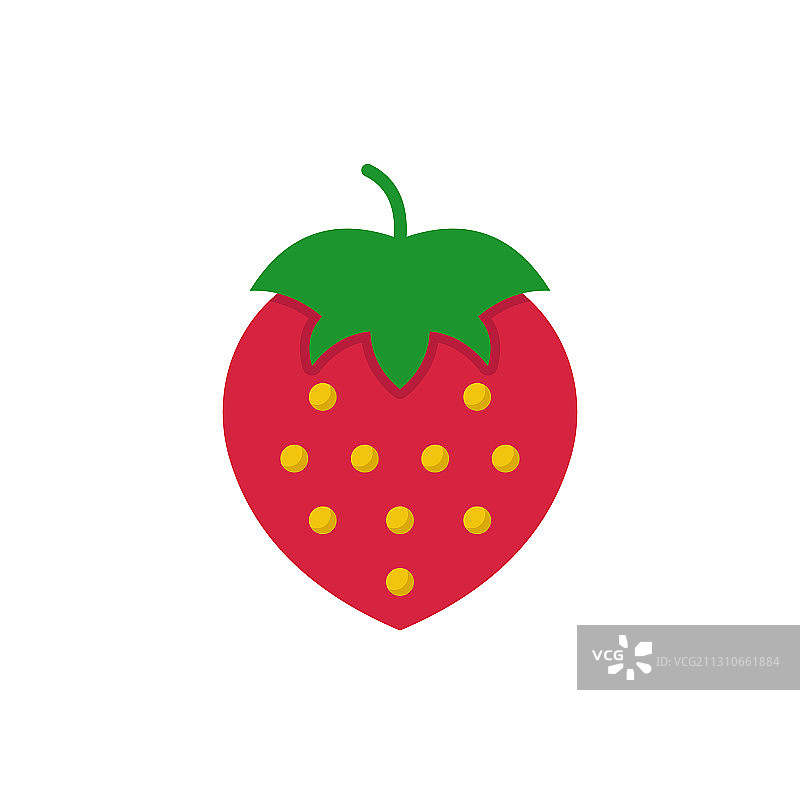 草莓图标符号美味水果分离图片素材