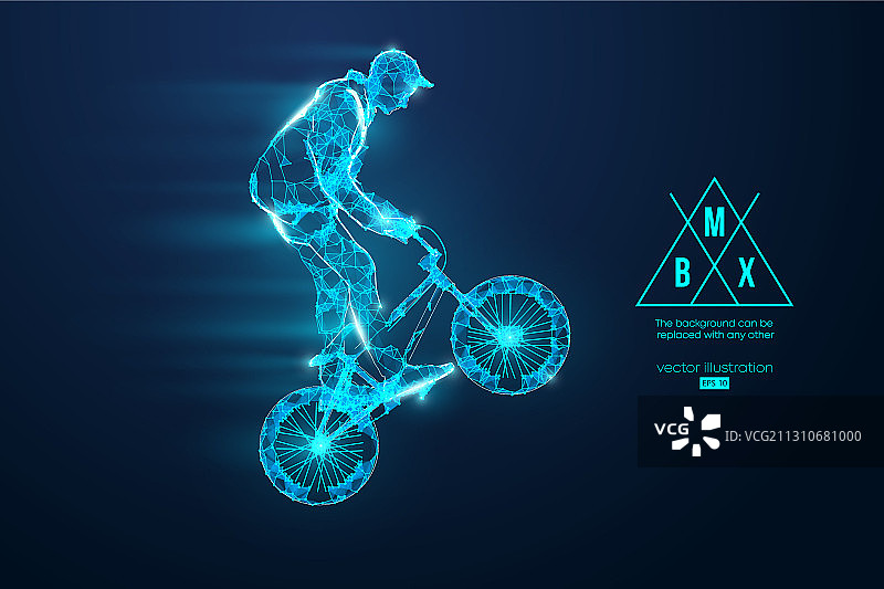 BMX骑手的轮廓，感谢观看图片素材