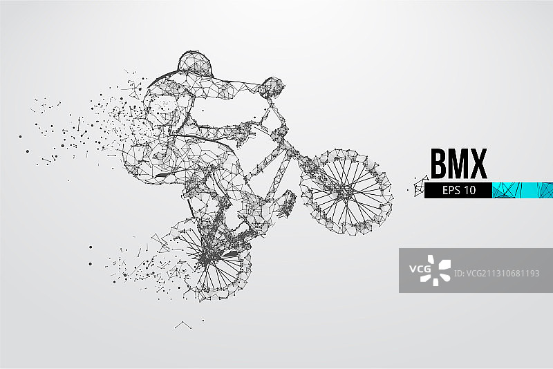 BMX骑手的轮廓，感谢观看图片素材