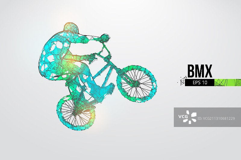 BMX骑手的轮廓，感谢观看图片素材