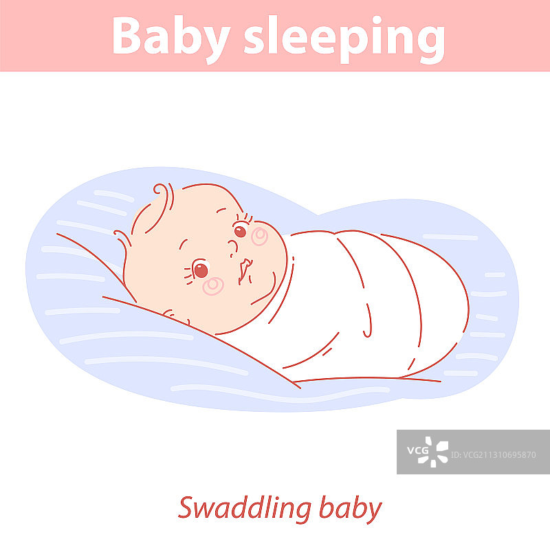 婴儿襁褓睡眠图片素材