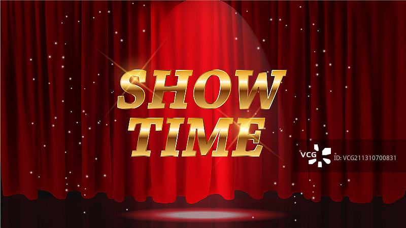 红色幕布时间背景图片素材