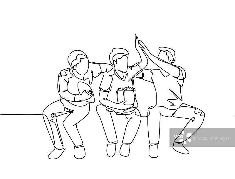 粉丝俱乐部概念单线图图片素材