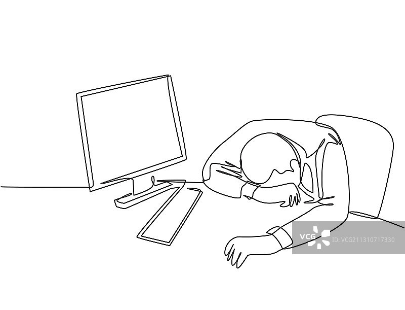 工作超负荷疲劳概念单行图片素材