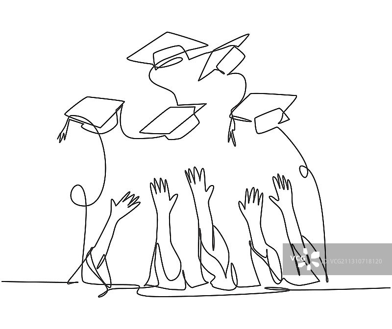 本科教育概念单线图图片素材