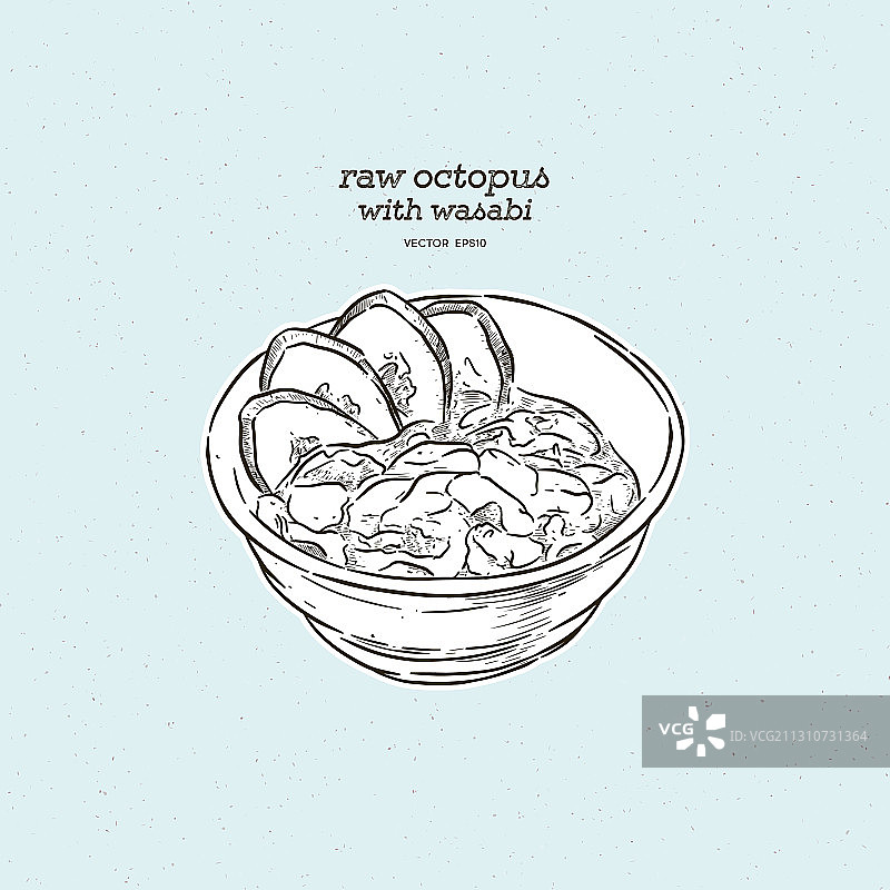 芥末章鱼图片素材