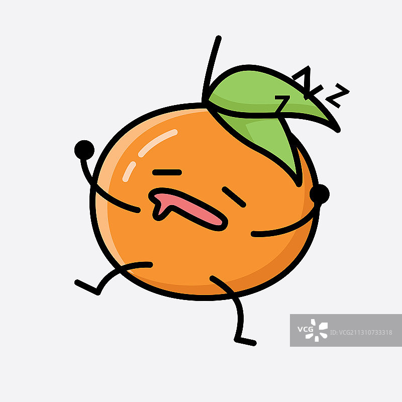 可爱橘子水果吉祥物图片素材