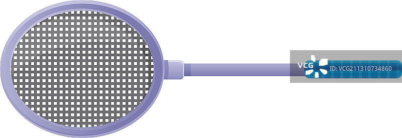 卡通风格的羽毛球拍图标图片素材