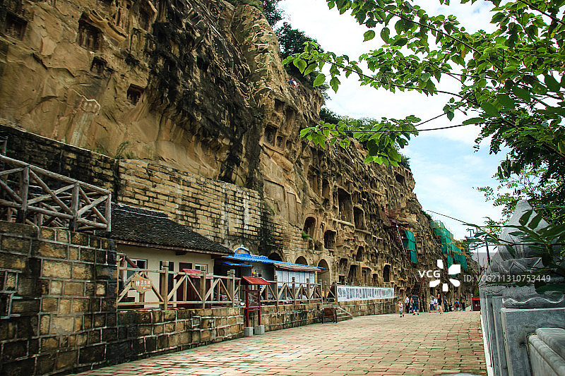 广元千佛崖摩崖造像图片素材