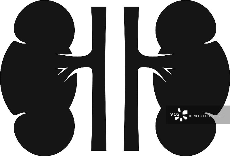 人类肾脏图标简约风格图片素材