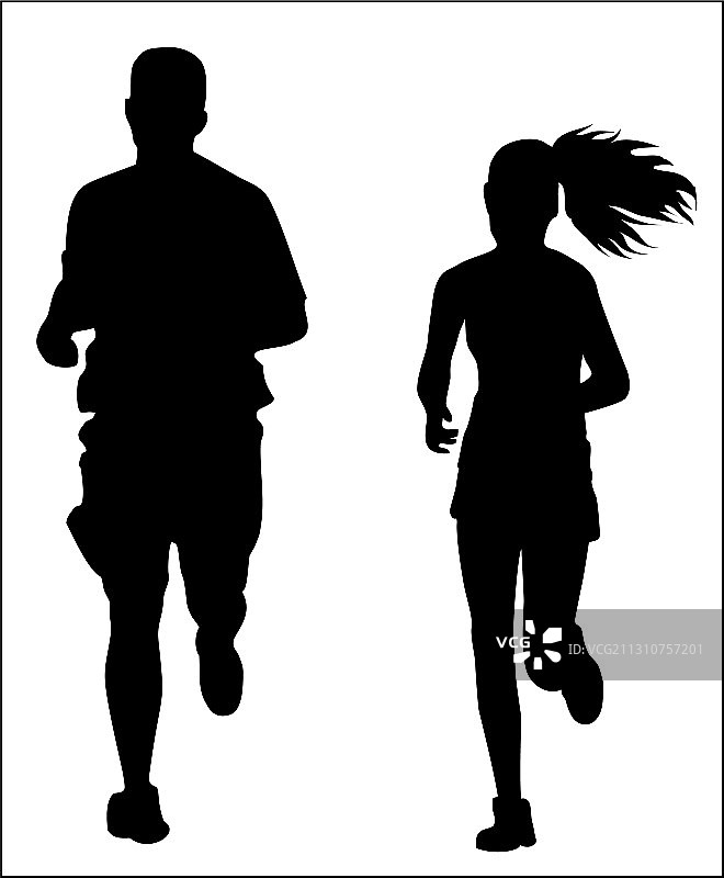 情侣慢跑图片素材