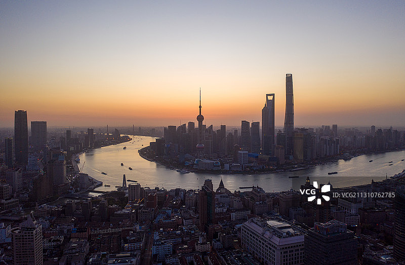 上海日出图片素材