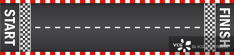 顶部带有起点和终点的赛道线条图片素材